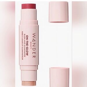 Wander Beauty On-the-Glow Blush & Illuminator Stick Strawberry Fields & Nude Glo